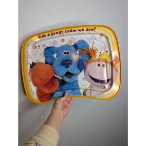 '04 Blue’s Clues Kidz Trays Lap Snack Tray Folding Legs Nickelodeon Kids TV Tray